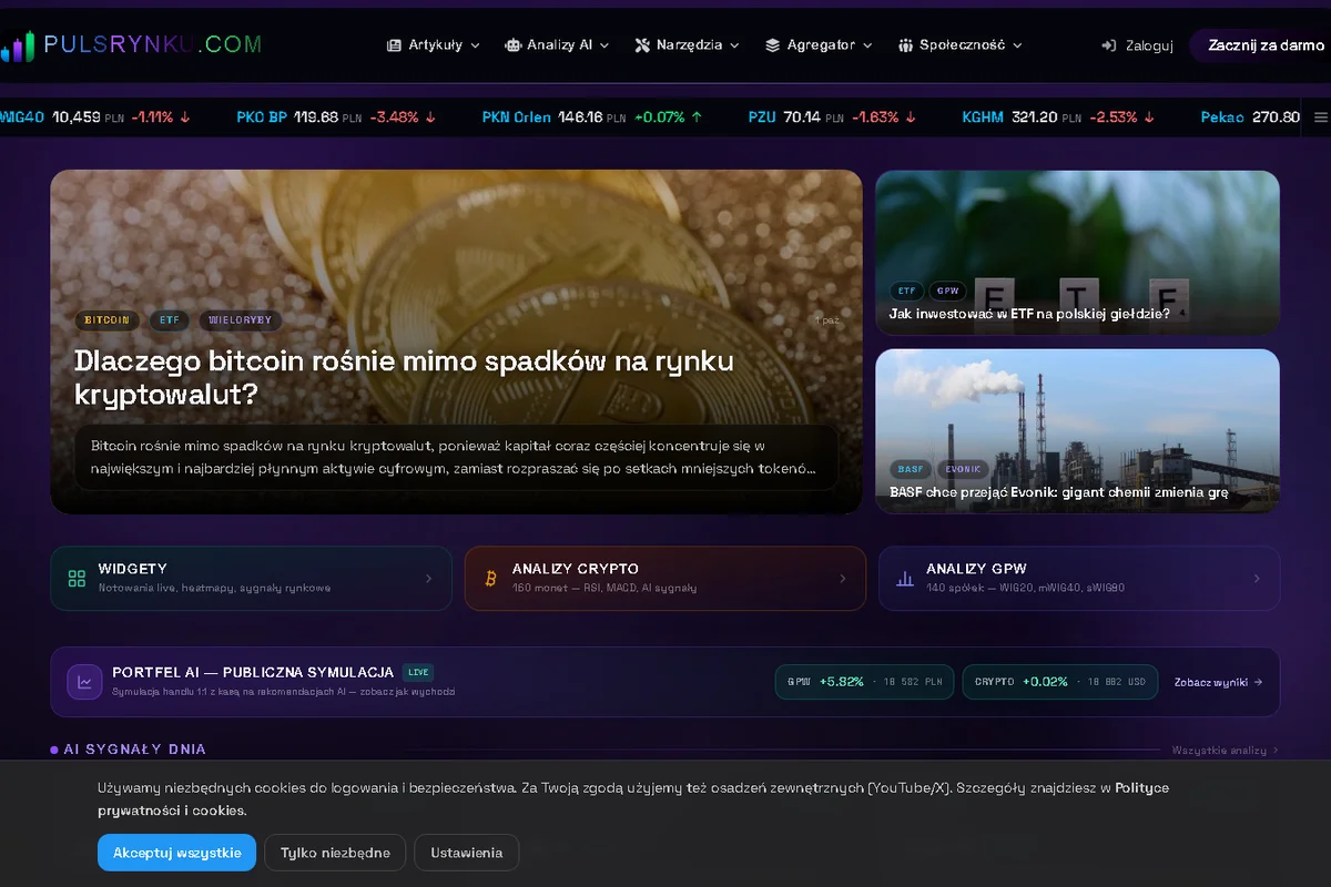 PulsRynku.com — dashboard aplikacji news-aggregatora