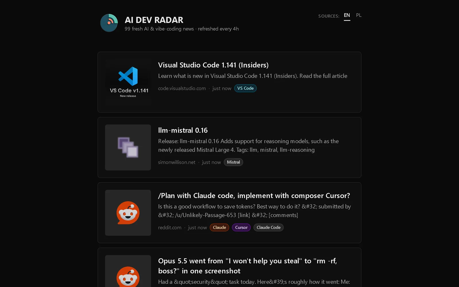 AI Dev Radar